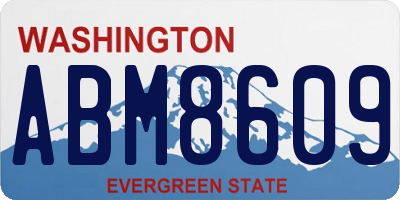 WA license plate ABM8609