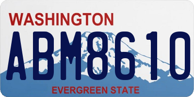 WA license plate ABM8610