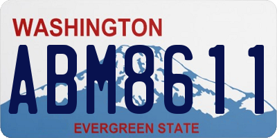 WA license plate ABM8611