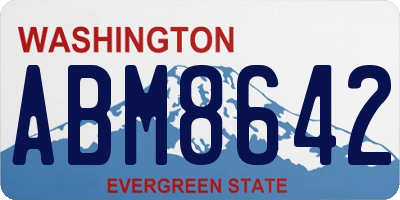 WA license plate ABM8642