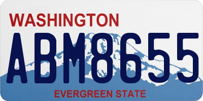 WA license plate ABM8655