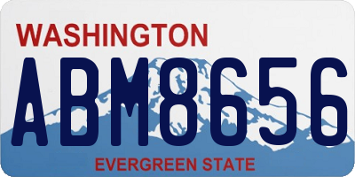 WA license plate ABM8656