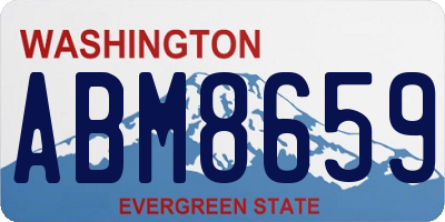 WA license plate ABM8659