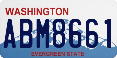 WA license plate ABM8661