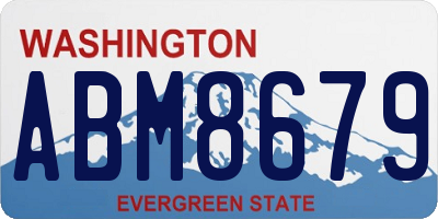 WA license plate ABM8679