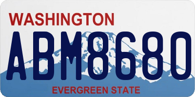 WA license plate ABM8680