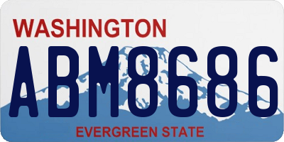 WA license plate ABM8686