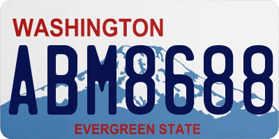 WA license plate ABM8688
