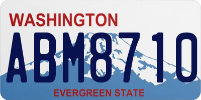 WA license plate ABM8710