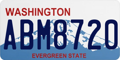WA license plate ABM8720