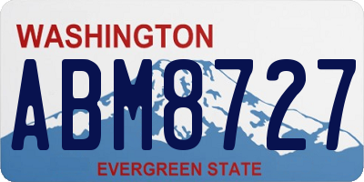 WA license plate ABM8727