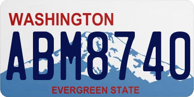 WA license plate ABM8740