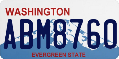 WA license plate ABM8760
