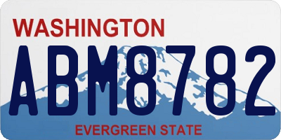 WA license plate ABM8782