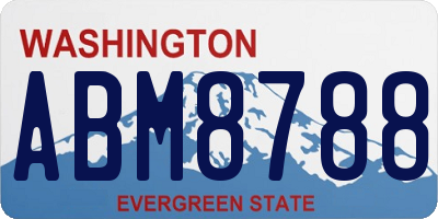 WA license plate ABM8788