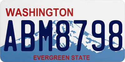 WA license plate ABM8798