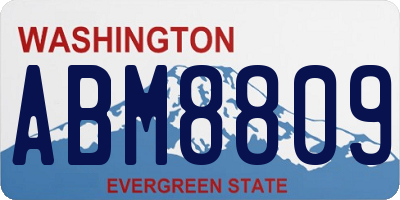 WA license plate ABM8809