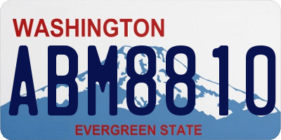 WA license plate ABM8810