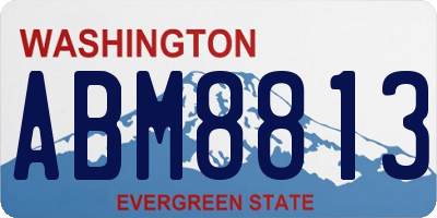 WA license plate ABM8813