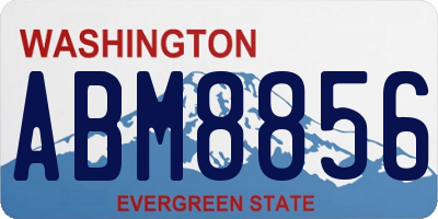 WA license plate ABM8856