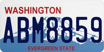 WA license plate ABM8859