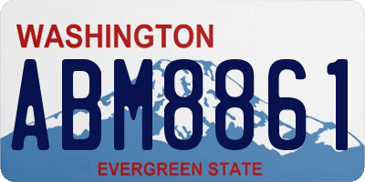 WA license plate ABM8861