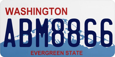 WA license plate ABM8866