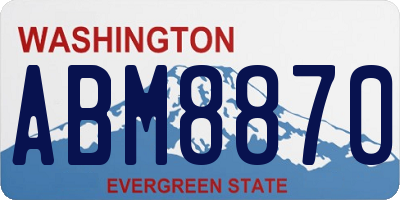 WA license plate ABM8870