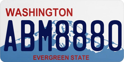 WA license plate ABM8880