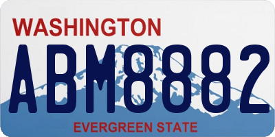 WA license plate ABM8882
