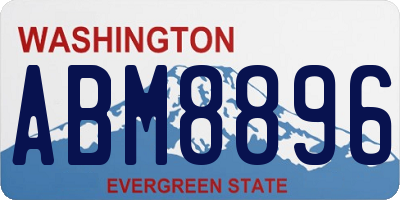 WA license plate ABM8896