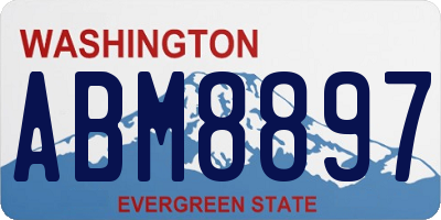 WA license plate ABM8897