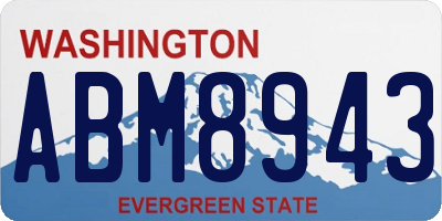 WA license plate ABM8943