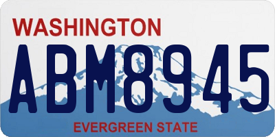 WA license plate ABM8945