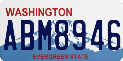 WA license plate ABM8946
