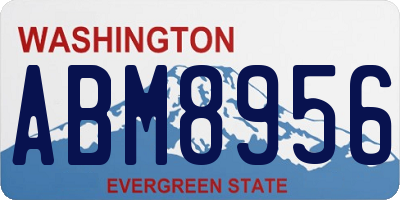WA license plate ABM8956