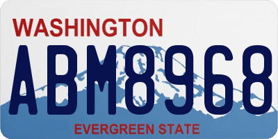 WA license plate ABM8968