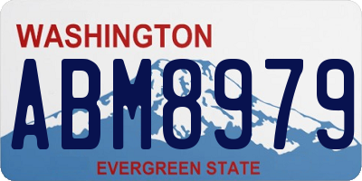 WA license plate ABM8979
