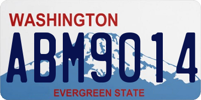 WA license plate ABM9014