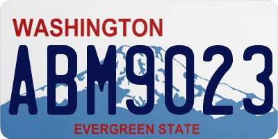 WA license plate ABM9023