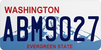 WA license plate ABM9027