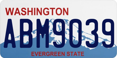 WA license plate ABM9039