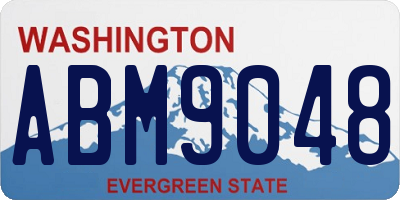 WA license plate ABM9048