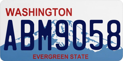 WA license plate ABM9058