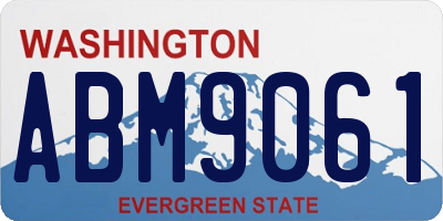 WA license plate ABM9061