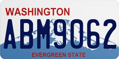 WA license plate ABM9062