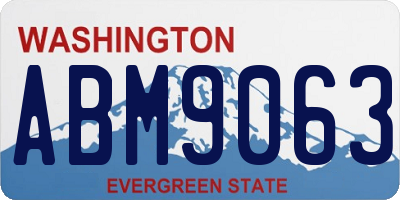 WA license plate ABM9063