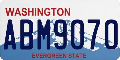 WA license plate ABM9070
