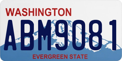 WA license plate ABM9081