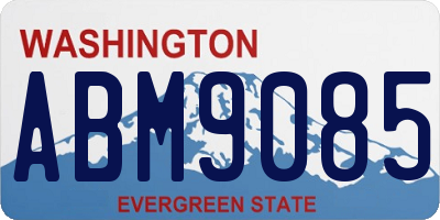 WA license plate ABM9085